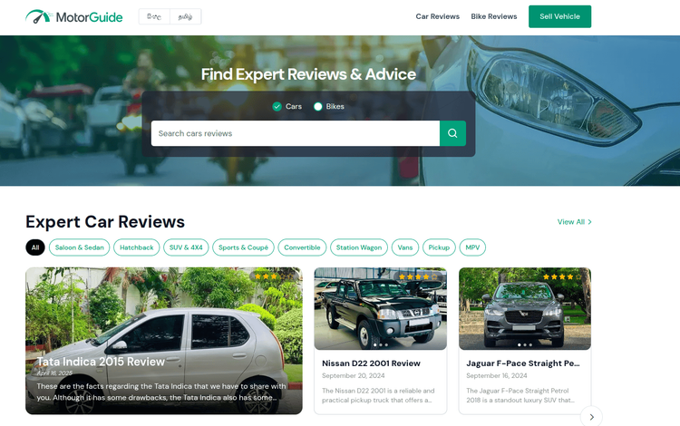 MotorGuide – Sri Lanka’s One-Stop Hub for Cars and Bikes