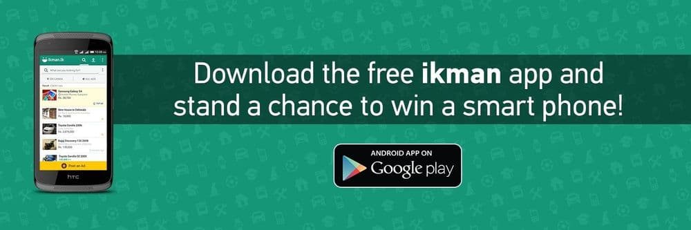 Download the new ikman.lk app and win a smartphone